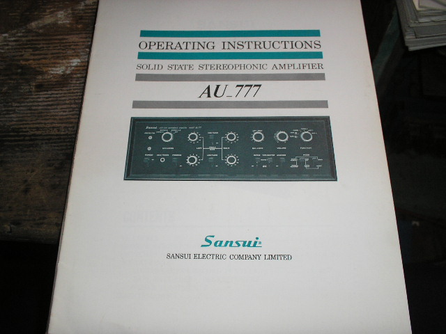 AU-777 Amplifier Operating Instruction Manual